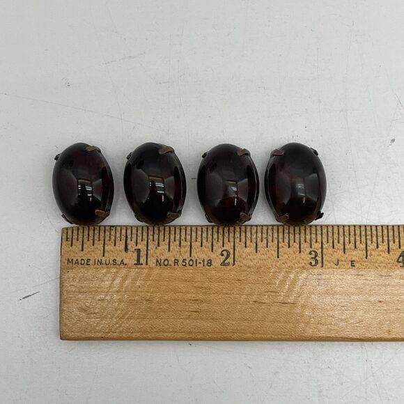 Decorative Brown Garment Button w/ Metal Handle Sewing Craft Clothes Accessory - Picture 8 of 8